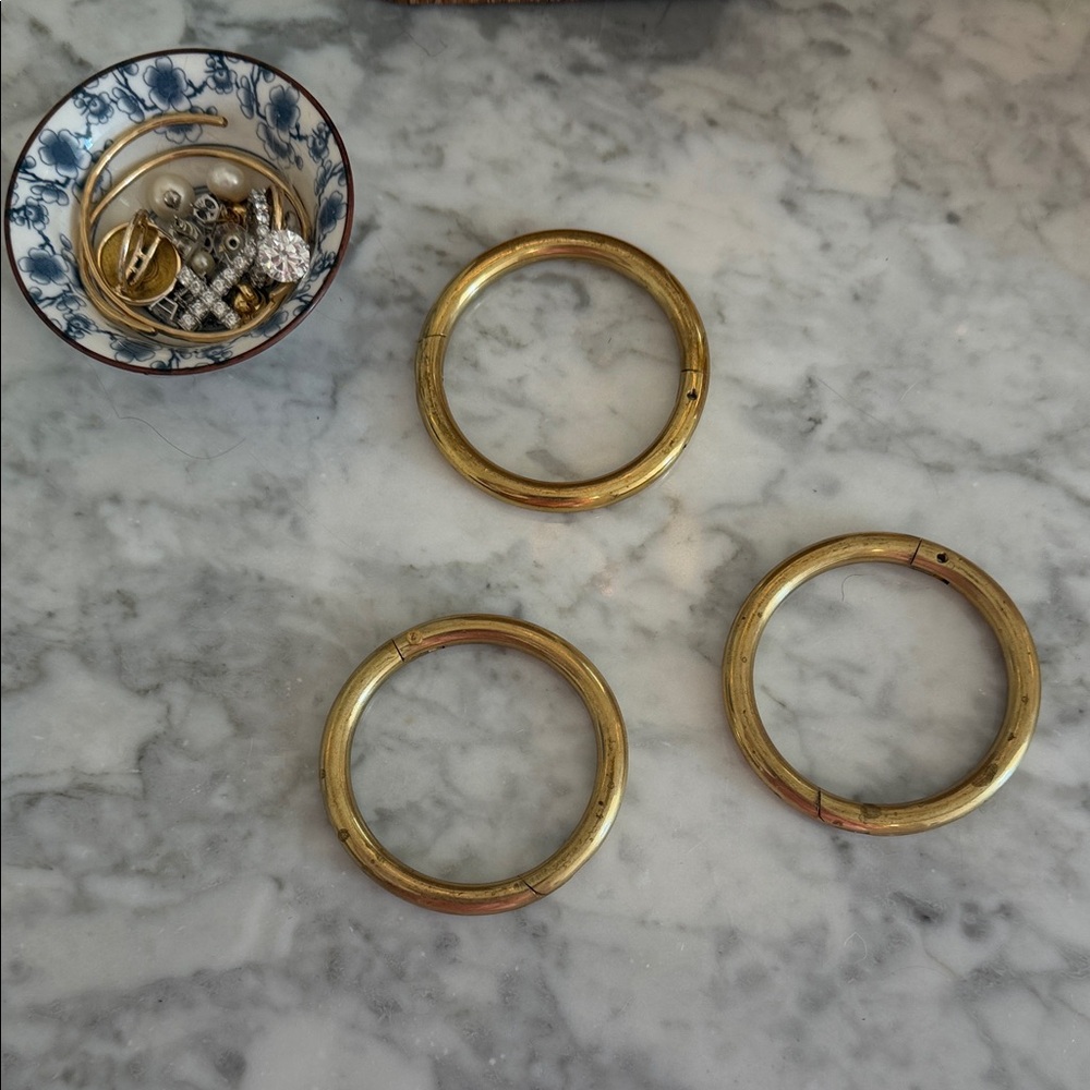 Set of solid brass Bangles